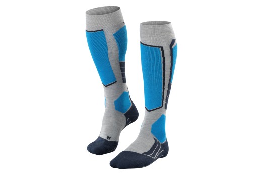 FALKE SK2 WOOL socks - blue/grey