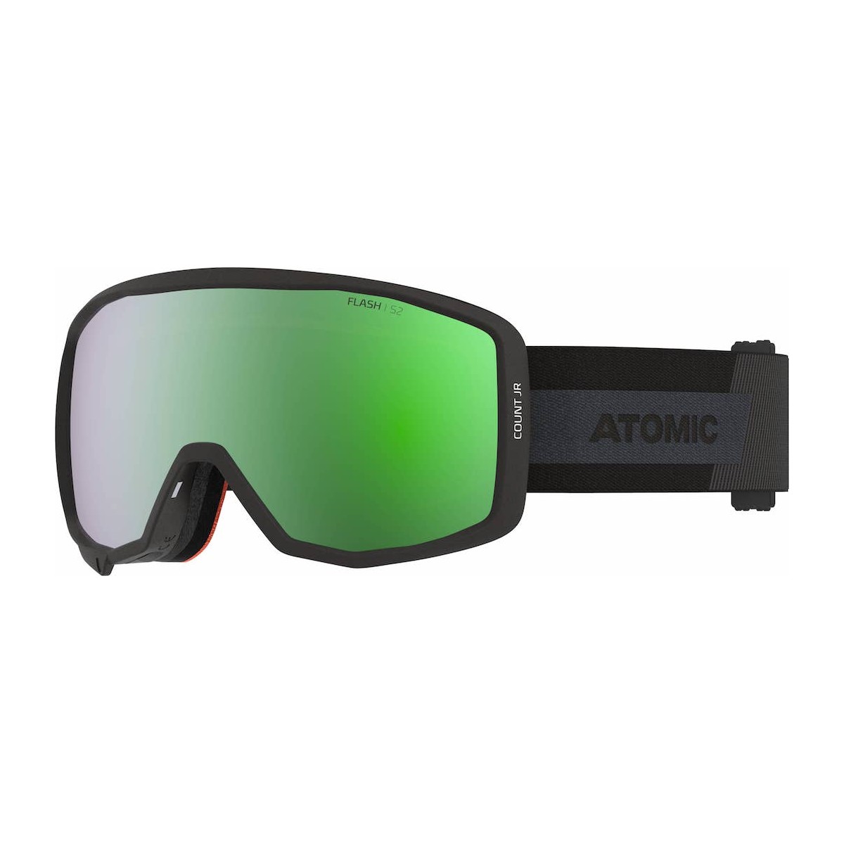 ATOMIC COUNT JR SPHERICAL W/GREEN FLASH C2 goggles - black