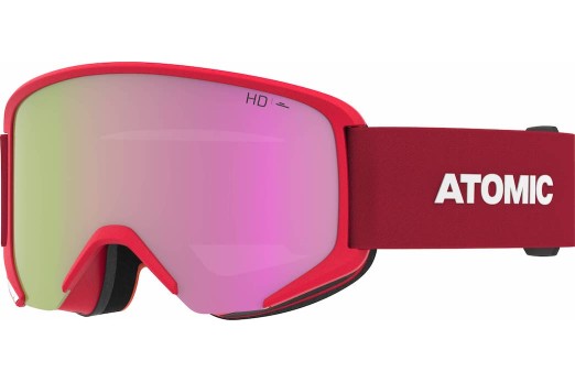 ATOMIC SAVOR HD RS W/PINK COPPER HD C2-3 W/XLENS C0-2 goggles - red