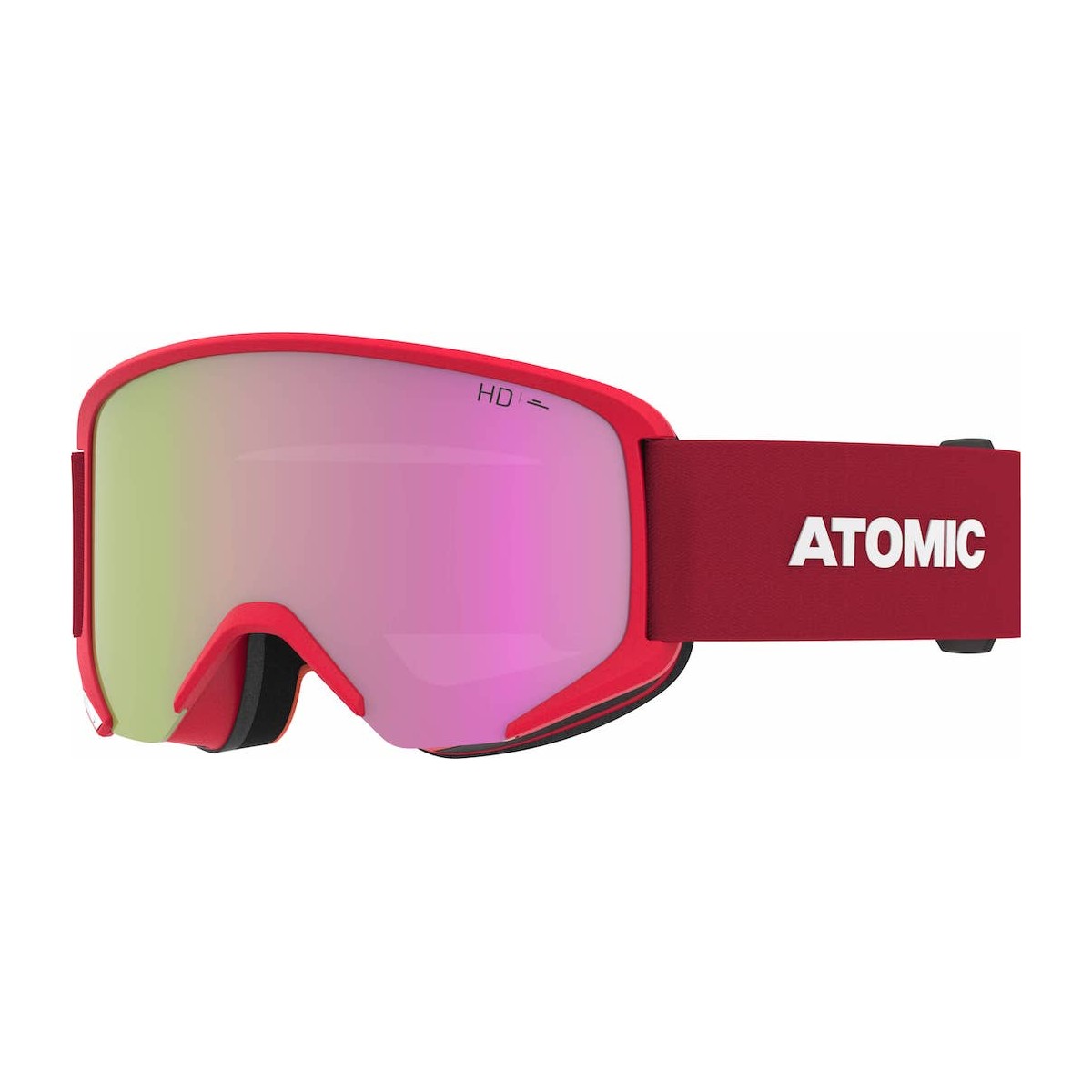 ATOMIC SAVOR HD RS W/PINK COPPER HD C2-3 W/XLENS C0-2 goggles - red