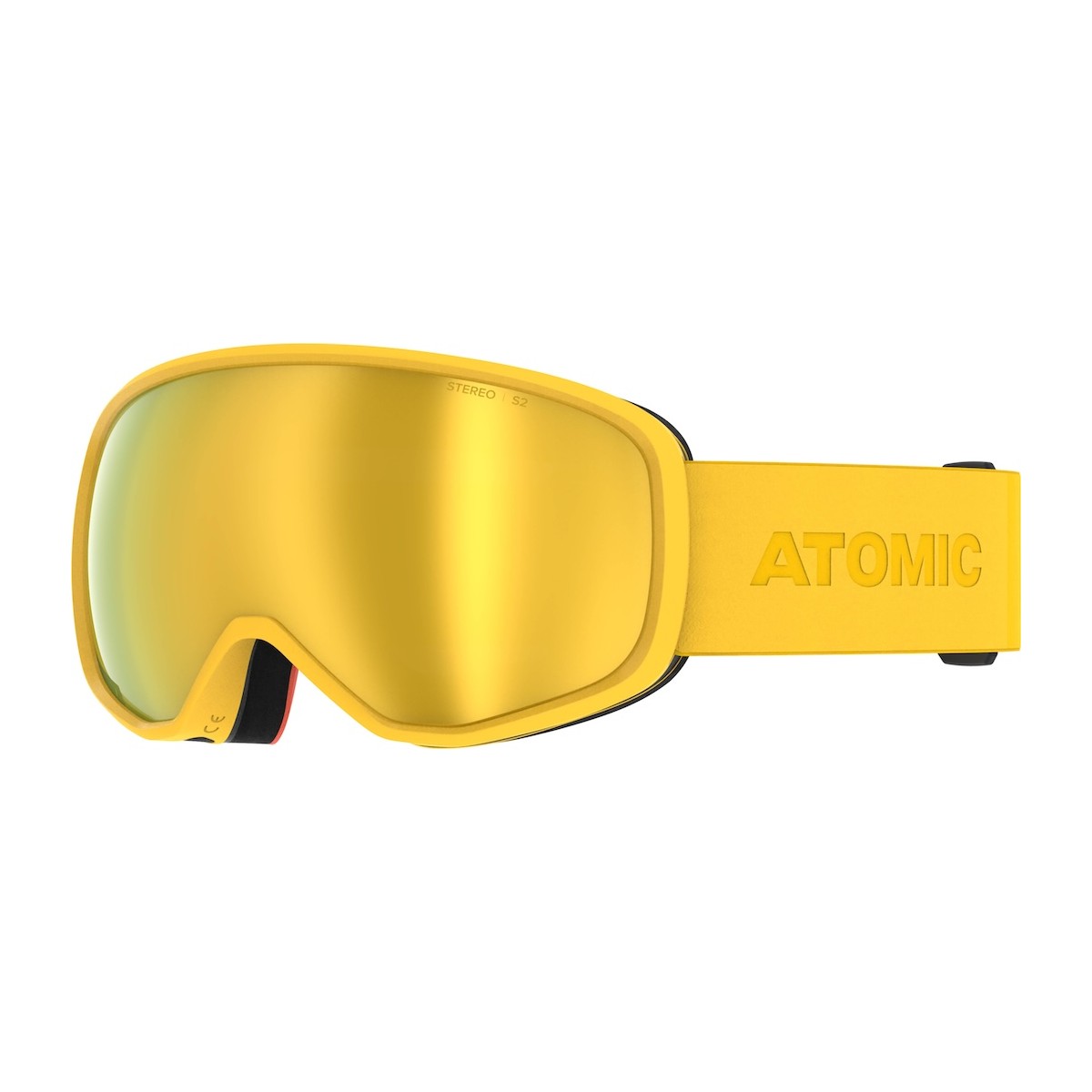 ATOMIC REVENT STEREO W/YELLOW ST C2 goggles - saffron