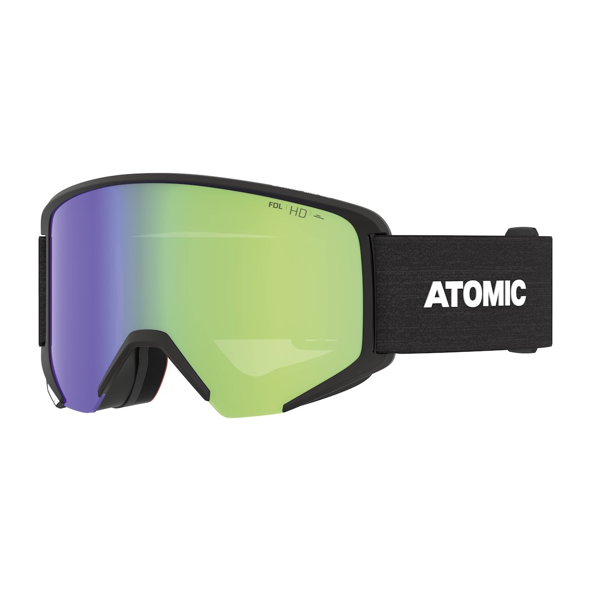 ATOMIC SAVOR BIG HD RS W/GREEN HD C2-3 W/YELLOW BLUE HD C2-3 W/CLEAR C0 goggles - black
