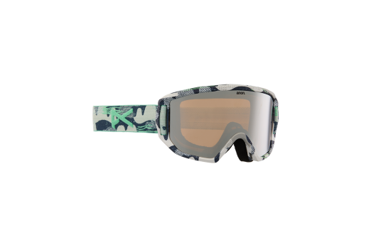 ANON JR RELAPSE snow goggles - white/blue w/silver amber c2/face mask
