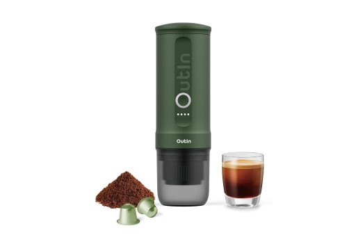 OUTIN NANO pārnēsājams espresso pagatavošanas aparāts - forest green