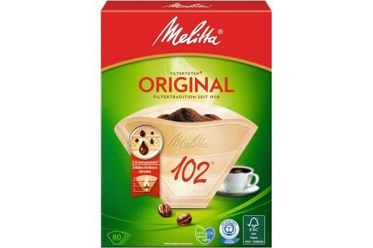 MELITTA ORIGINAL 1X2/80 kafijas filtri