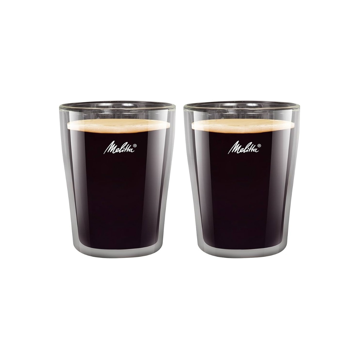 MELITTA 200ml double glass cups