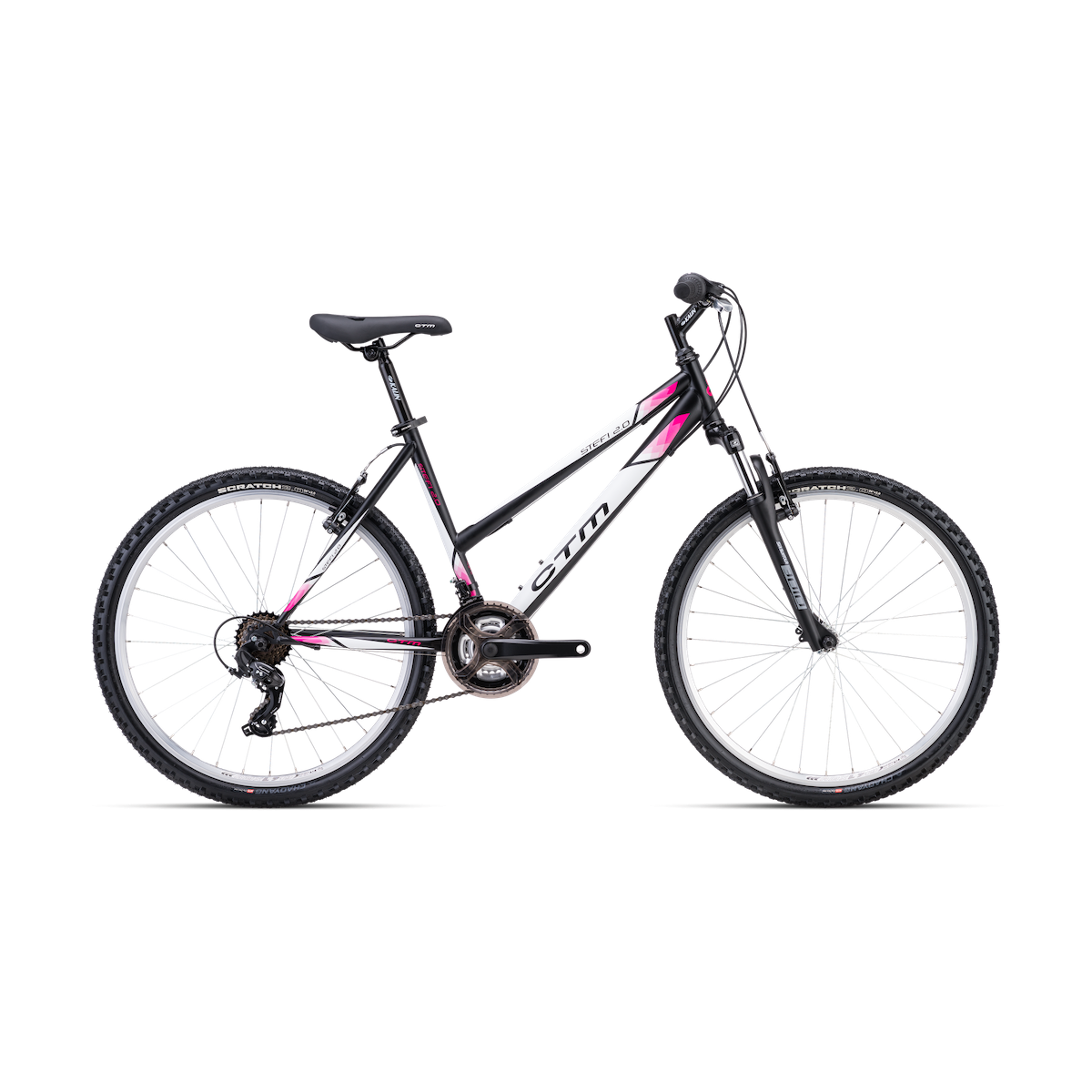 CTM STEFI 2.0 sieviešu velosipēds - melns/rozā 2023