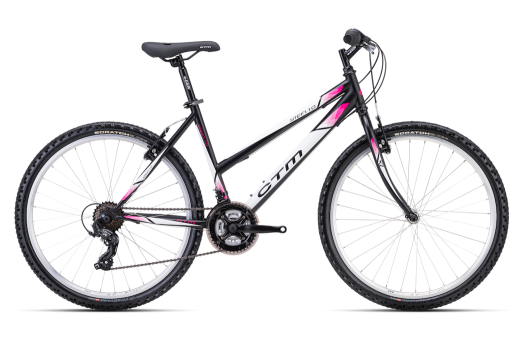 CTM STEFI 1.0 sieviešu velosipēds - melns/rozā 2024