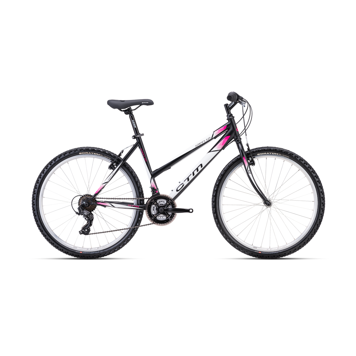 CTM STEFI 1.0 sieviešu velosipēds - melns/rozā 2024