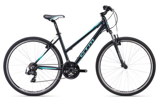 CTM MAXIMA 1.0 28 womens bicycle - black/turquoise 2024