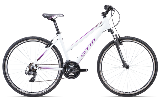 CTM MAXIMA 1.0 28 sieviešu velosipēds - balts/violets 2024