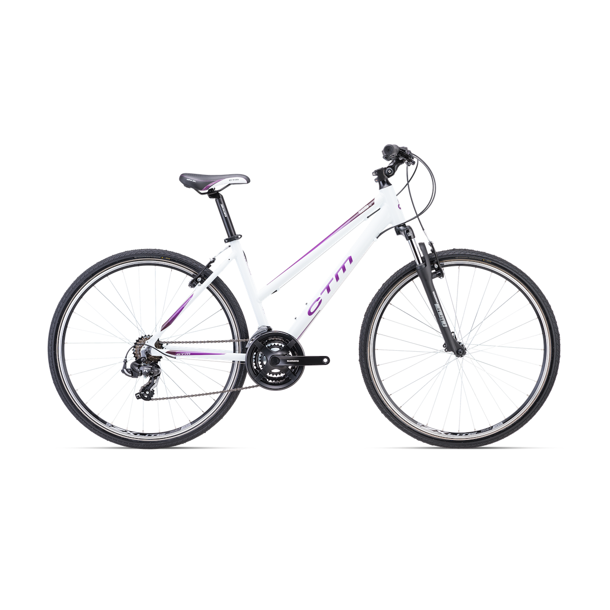 CTM MAXIMA 1.0 28 womens bicycle - white/purple 2024