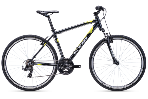 CTM TRANZ 1.0 28 velosipēds - melns/dzeltens 2024