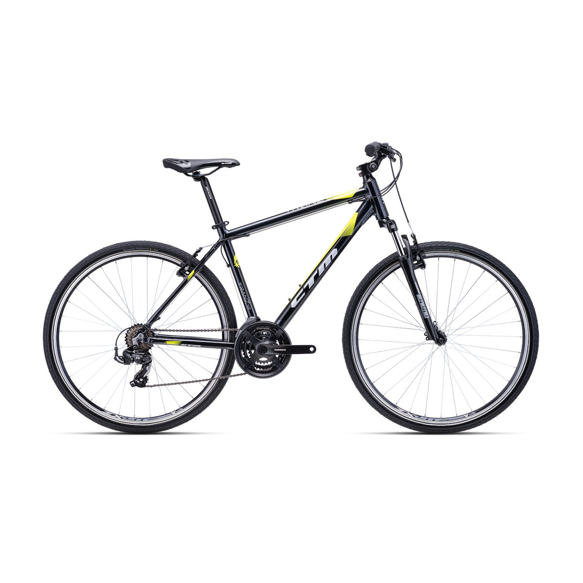 CTM TRANZ 1.0 28 velosipēds - melns/dzeltens 2024