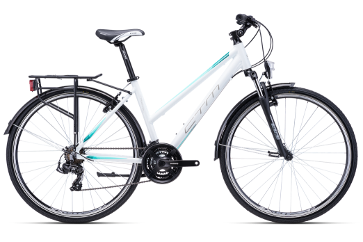 CTM MAXIMA 1.0 28 sieviešu velosipēds - balts/zils 2024
