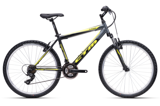 CTM AXON 26 velosipēds - pelēks/dzeltens 2024