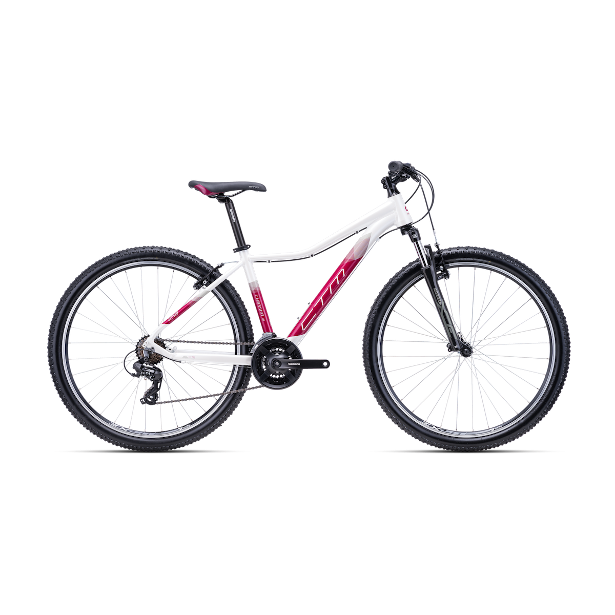 CTM CHARISMA 1.0 29 sieviešu velosipēds - balts/rozā 2024