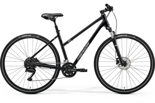 MERIDA CROSSWAY 100 LADY bicycle - black - 2024