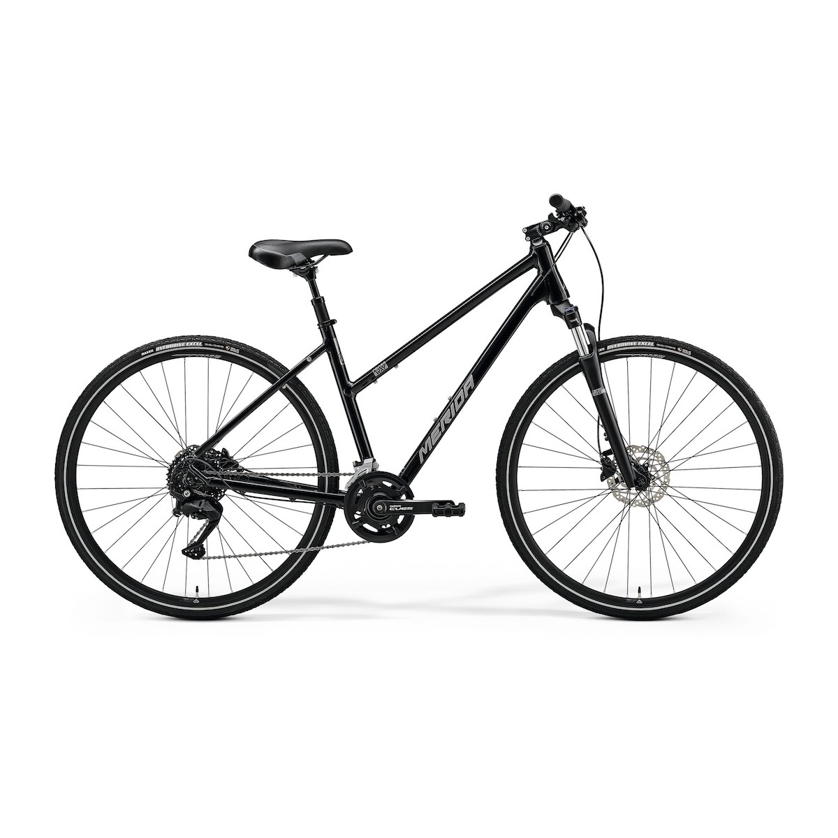 MERIDA CROSSWAY 100 LADY bicycle - black - 2024