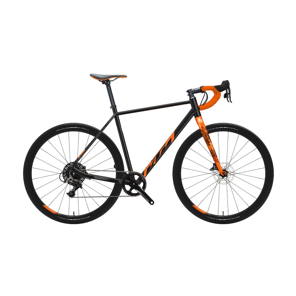 KTM X-STRADA 30 gravel bicycle - black/orange - 2022
