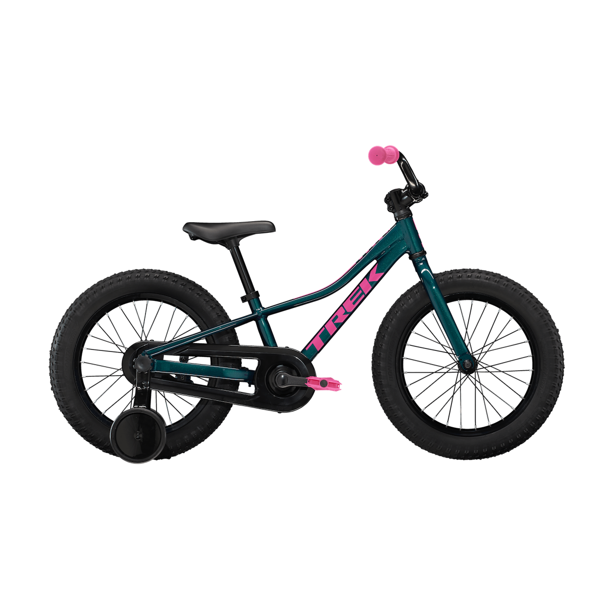 TREK PRECALIBER 16 bērnu velosipēds - zaļa/rozā