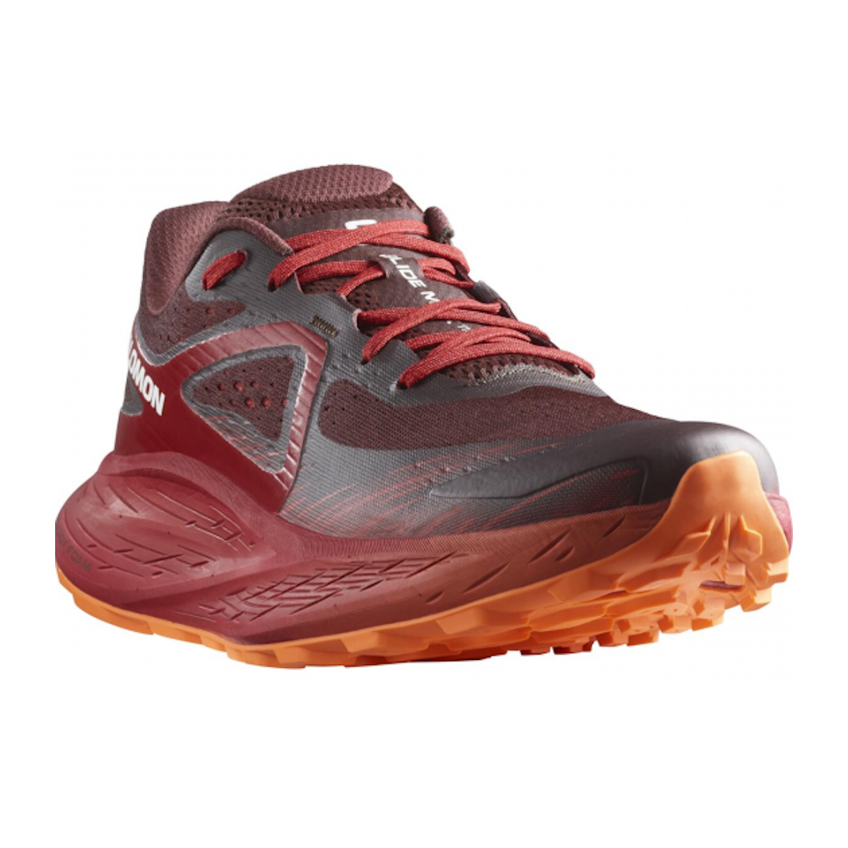 SALOMON GLIDE MAX TR trail running shoes - brown/red/orange