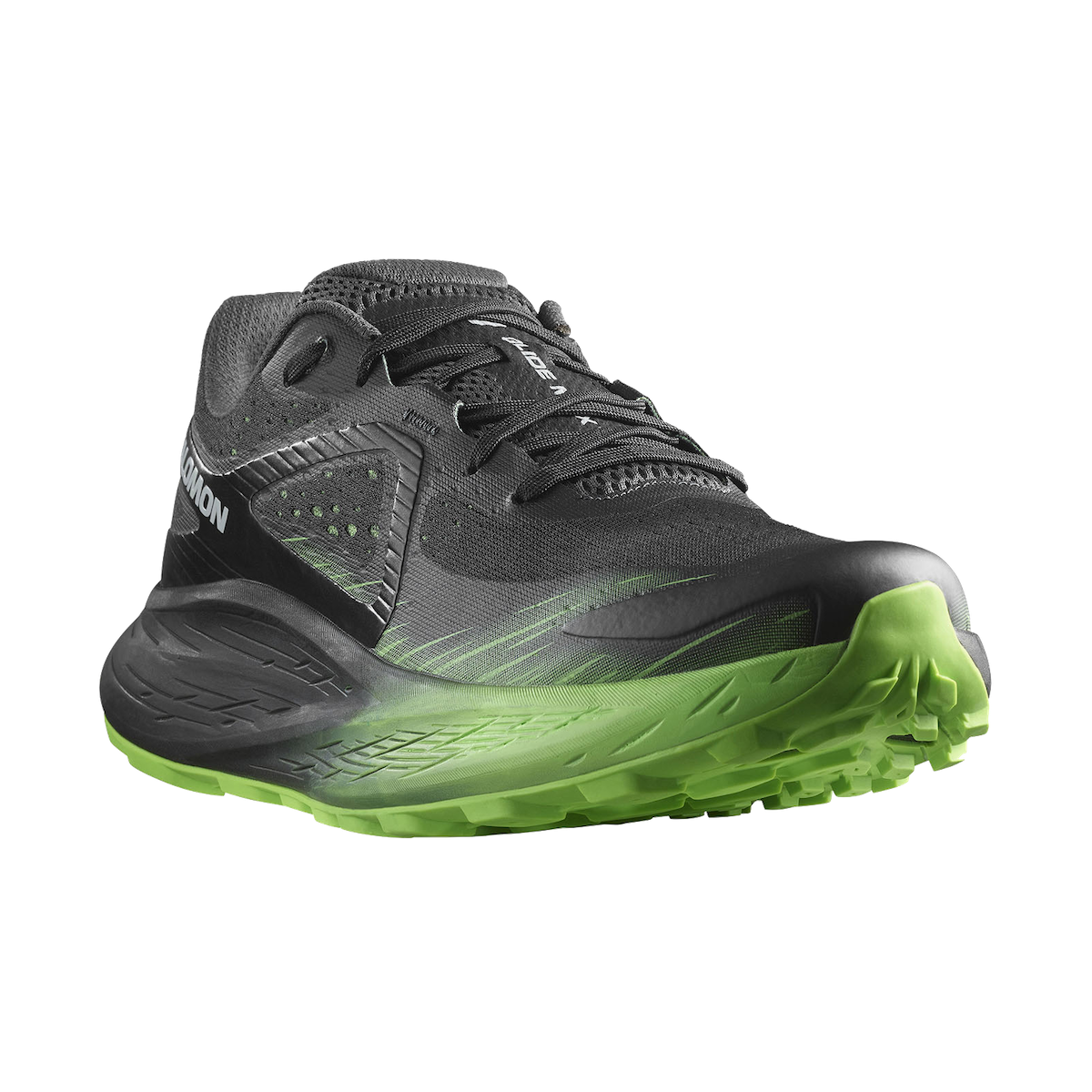 SALOMON GLIDE MAX TR trail running shoes - black/green