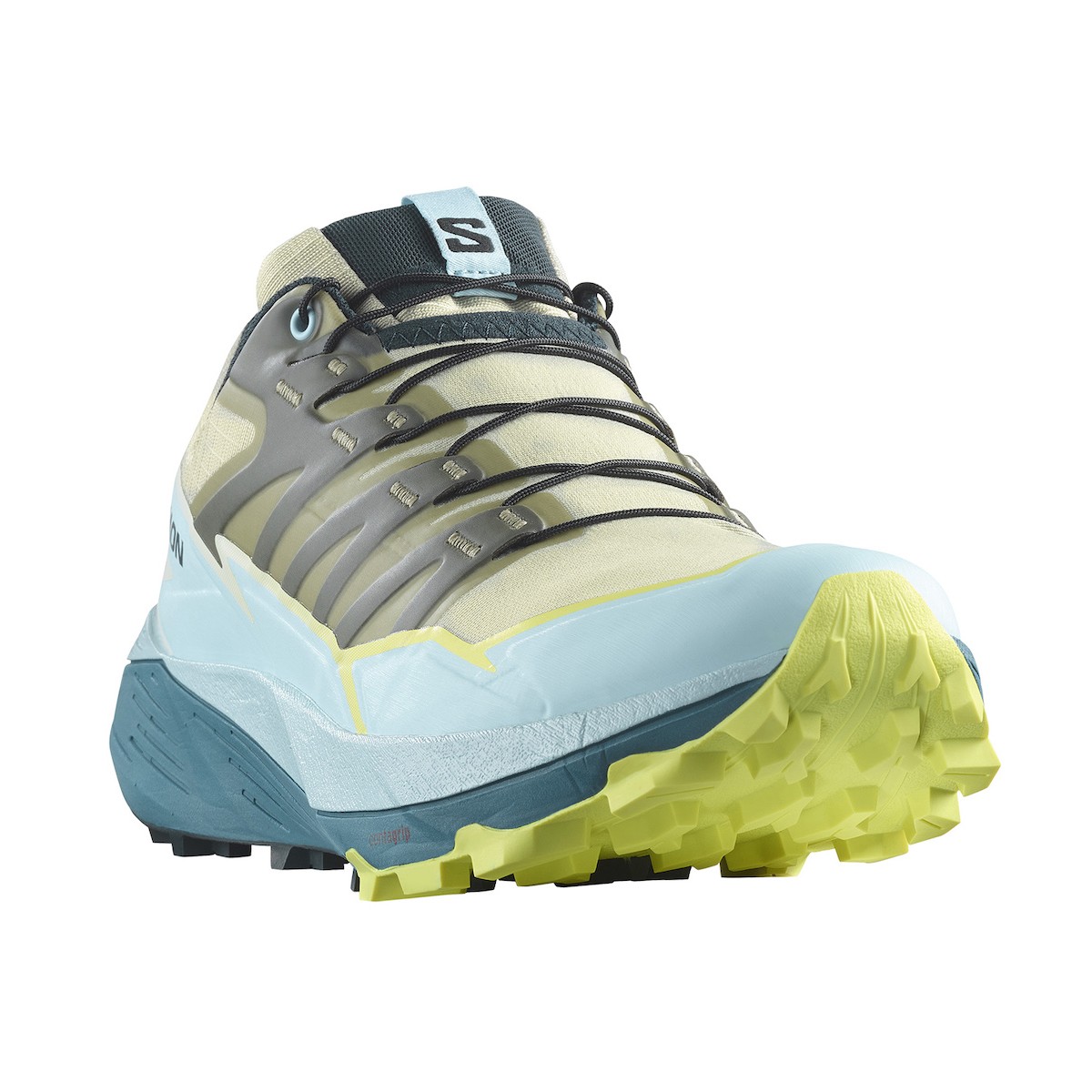 SALOMON THUNDERCROSS W trail running shoes - green/light blue/grey