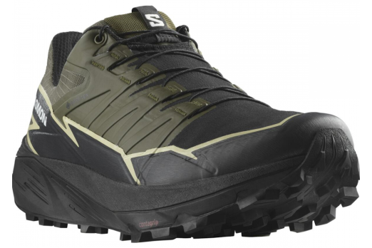 SALOMON THUNDERCROSS GTX trail running shoes - black/camo green