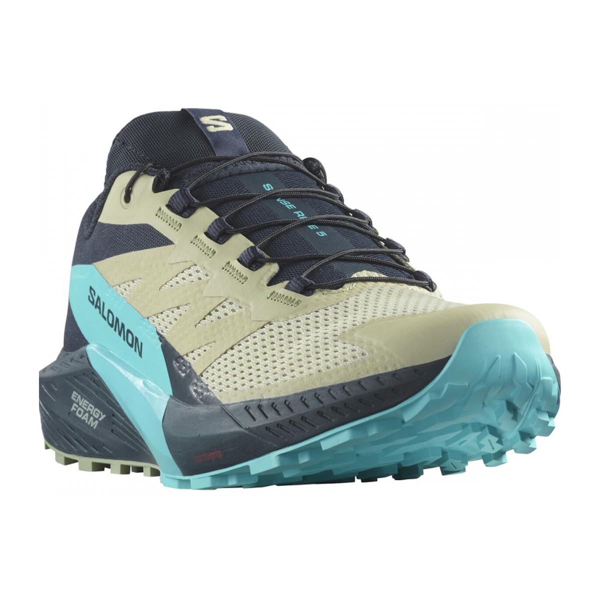 SALOMON SENSE RIDE 5 trail running shoes - grey/blue/black