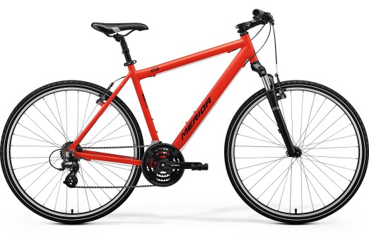 MERIDA CROSSWAY 10-V bicycle - matt race red/black - 2024