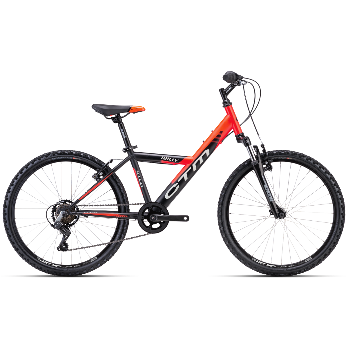 CTM WILLY 24 bērnu velosipēds - melns/sarkans 2023