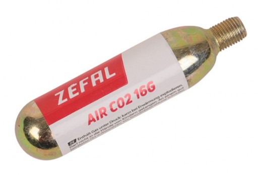 ZEFAL cartridge with thread CO2 16G - 20pc display box