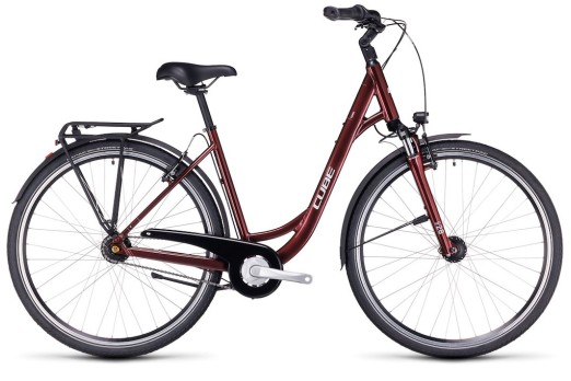 CUBE TOWN women bike - red/black 2023