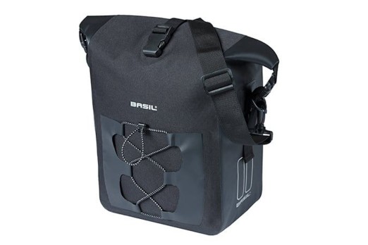 BASIL NAVIGATOR WATERPROOF M 14L single pannier bag - black